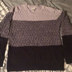 Purple Color-Block Sweater